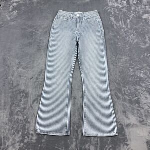 Frame Jeans Women’s Size 25 Le Crop Mini Boot Blue White Striped Mid Rise